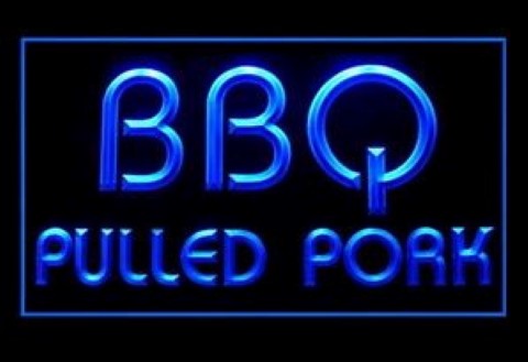BBQ Pulled Pork 2 LED Neon Sign